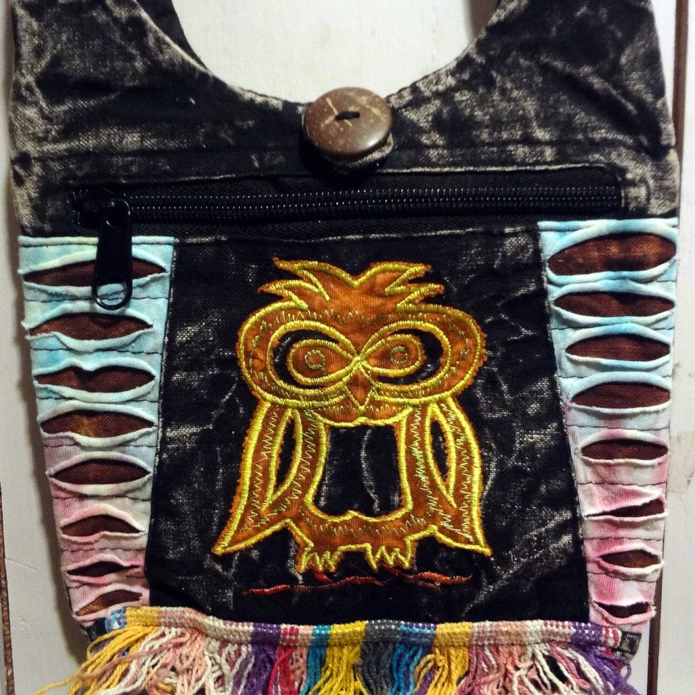 Boho Owl Crossbody Bag Purse